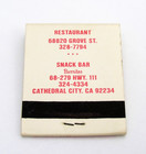 Vintage El Gallito Mexican Food Restaurant Cathedral City  Ca Matchbook - Used