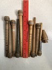 Bobbins Spools Wood Industrial Style 3 -10  Spindles Vtg Wooden Quills Lot-10 