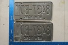 New York Ny License Plate Pair Set 1973-1986  8437 Bdw