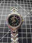 Repair Vintage Seiko Kinetic Sports 100 5m42-0b09  Black Dial Two Tone 