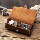 Vintage Genuine Leather Watch Roll Travel Case Wrist Watches Storage Box Holder