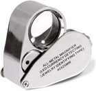 40x Jewelers Loupe Jewelry Loop Coin Magnifier Light Pocket Led Magnifying Glass