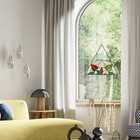 Stained Glass Window Panel Geometric Flower Floral Multicolored Hanging Chain