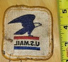 Vintage 1970s Patch Us Mail Postal Service Usps Usa American Eagle Gold Border