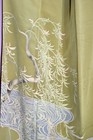 Matcha Green  Geisha s Hikizuri Susohiki Silk Vintage Japanese Kimono Us Ship