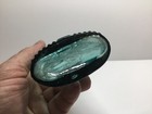 Antique Poisonous Embossed Rich Aqua Oval Ridge Poison Bottle 