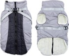 Fleece Dog Coat With Harness Warm Winter Vest Jacket Black Xs For Small Dogs