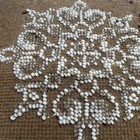 Vintage Antique Pin Cushion Needlepoint Victorian Beaded Wood Back 7   x7   