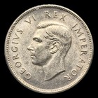          South Africa 1943 Silver 2 Shillings  800 Coin King George Vi   Shield