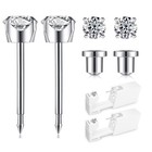 At-home Ear Piercing Kit   Disposable Gun  316l Stainless Steel  Cz Studs  Safe