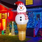 6ft Christmas Inflatables Snowman Cone Outdoor Decoration  Christmas 