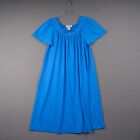 Shadowline Gown   Robe Set Embroidered Neckline Short Sleeve Womens Sz S Nylon