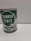 Vintage 1981 Quaker State Sae 30 Quart Full Motor Oil Metal Can