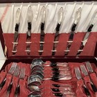 Vintage Clear Lucite 60   s Flatware - Complete 24 Piece Set  Royal Elegance