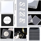 36 Pcs Half Dollar Coin Holders  2 X 2 Inches Silver Clear Plastic Case For Coll
