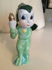 Rare Vintage 1950 Big Eyes Fairy Wings Pixie Elf Gnome Japan Collectors Green   