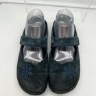 Klogs Shoes Women Size 8 Mary Jane Style Mules Suede Faded Black Strap