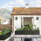 Large Galvanized Steel Planters Metal Garden Planter Box For Outdoor Porch Deck