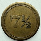 Vintage Maverick Trade Token L h  7 1 2 Cents Brass 21mm