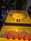 1985 Coors Beer Bar Lighted Clock Sign Effect Motion Like 