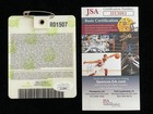 Zach Johnson Signed 2007 Masters Badge Jsa Coa Champion Ticket