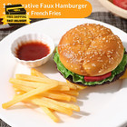 Artificial Hamburger   12 Artificial French Fries Realistic Fake Food For Displa
