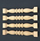 Lot 4 Set Vintage New Old Stock Turned Wood carved Columns pillar post 12  Tall