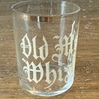 Antique Old Maid Whiskey Pre-pro Gold Rimmed Etched Shot Glass Pre-prohibition