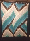 Frosty  Usa Bargello Quilt Top  60  By 74   W 1 480 Pieces Blocks Patchwork