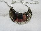 Native American Seminole Handmade Mini Ribbon Gorget Nickel Necklace C Johnson