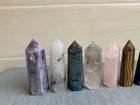 10pcs Natural Crystal Tower Quartz Obelisk Crystal Wand Point Healing Random