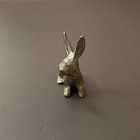 Vintage Spoontiques 1978 Miniature Pewter 1 5  Rabbit Hare Bunny Dollhouse