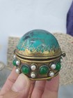 Islamic Box With Turquoise Stone And Prayer Written Around It