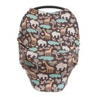 Baby Car Seat Canopy Cover  Nursing Cover   Shopping Cart Cover - Zoo Animal