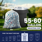 Clear Plastic Trash Can Liner 100 cs 
