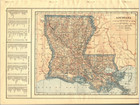 1914 Vintage Map  maine  Or  louisiana  Color Original From Collier Atlas