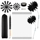 30 Feet Dryer Vent Cleaner Kit  Duct Cleaning Brush With 23 Pp Rods And 4-inch