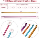 Tunisian Crochet Hooks Set 2-8 Mm Aluminum Afghan Hooks  Random Color 