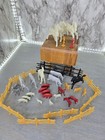 1950 s  Marx Plastic Farm Animals Playset -26 Animals  Bonus Figures   Fencing