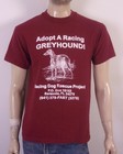 Vintage 80s 90s Adopt A Racing Greyhound T-shirt Dog Usa 2 Sided Sz M