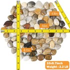 River Rock Stepping Stones Outdoor For Garden Walkway  10 Inch 5 Pcs Hexagon Sha