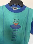 Bugle Boy Boys M Pullover Crewneck Sweatshirt Green Blue Graphic Logo Drawstring