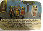 Vtg 1920 Hp Mexican Tin Retablo San Ramon Help Man Serenade Get Wife Forgiveness