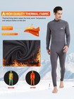 Mens Winter Ultra-soft Fleece Lined Thermal Top   Bottom Long John Underwear Set