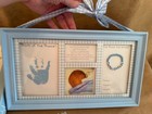Mudpie Prince Newborn Baby Boy Handprint Frame Set New N Box Baby Shower Gift