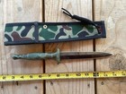 Vintage Camouflaged Combat Fighting Knife Stiletto Dagger