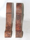 2 Antique Victorian Carved Wood Architectural Corbels  Original Paint   2