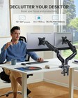 Dual Monitor Stand - Adjustable Spring Monitor Desk Mount Swivel Vesa Bracket