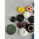 Vintage Antique Button Lot Of 36 Assorted Colors Carved Floral Art Deco Sewing