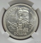 1958 Canada Silver   800  Death Dollar     Ms-62      Nice Luster     Custom Slab 